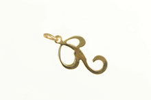 Load image into Gallery viewer, 14K P Cursive Initial Letter Monogram Vintage Charm/Pendant Yellow Gold