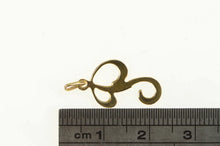 Load image into Gallery viewer, 14K P Cursive Initial Letter Monogram Vintage Charm/Pendant Yellow Gold
