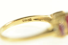 Load image into Gallery viewer, 14K Marquise Natural Ruby Diamond Statement Ring Yellow Gold