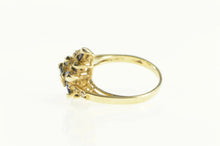 Load image into Gallery viewer, 10K Marquise Sapphire Diamond Freeform Bypass Ring Yellow Gold