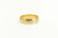 Load image into Gallery viewer, 14K 1950&#39;s 5.9mm Two Tone Pattern Wedding Band Ring Yellow Gold