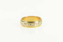Load image into Gallery viewer, 14K 1950&#39;s 5.9mm Two Tone Pattern Wedding Band Ring Yellow Gold