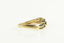 Load image into Gallery viewer, 14K Tiered Marquise Sapphire Wavy Band Ring Yellow Gold