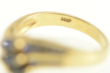 Load image into Gallery viewer, 14K Tiered Marquise Sapphire Wavy Band Ring Yellow Gold