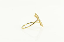 Load image into Gallery viewer, 14K Plumeria Tropical Flower Statement Bypass Ring Yellow Gold