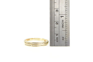 10K Diamond Classic Channel Wedding Band Ring Yellow Gold