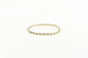 Sterling Silver 2.0mm Twist Design Simple Stackable Band Ring