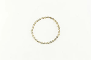 Sterling Silver 2.0mm Twist Design Simple Stackable Band Ring