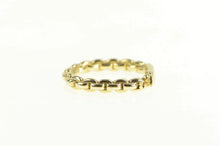 Load image into Gallery viewer, 14K 3.1mm Rounded Box Chain Statement Band Ring Yellow Gold
