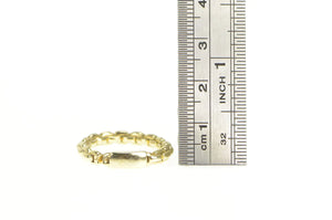 14K 3.1mm Rounded Box Chain Statement Band Ring Yellow Gold