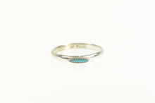 Load image into Gallery viewer, Sterling Silver Turquoise Navette Southwestern Band Ring