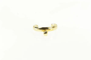 14K Dangle Charm Round CZ Adjustable Band Ring Yellow Gold
