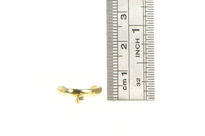 14K Dangle Charm Round CZ Adjustable Band Ring Yellow Gold