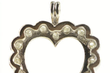 Load image into Gallery viewer, 14K 0.50 Ctw 1950&#39;s Diamond Heart Love Symbol Pendant White Gold