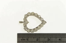 Load image into Gallery viewer, 14K 0.50 Ctw 1950&#39;s Diamond Heart Love Symbol Pendant White Gold