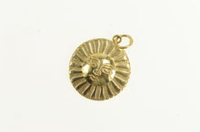 Load image into Gallery viewer, 14K Stylized Sun Face Star Celestial Astrology Charm/Pendant Yellow Gold