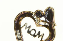 Load image into Gallery viewer, 14K Mom Diamond Heart Mother&#39;s Day Love Symbol Pendant Yellow Gold