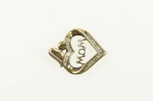Load image into Gallery viewer, 14K Mom Diamond Heart Mother&#39;s Day Love Symbol Pendant Yellow Gold
