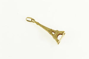 14K 3D Eiffel Tower Paris Landmark Souvenir Charm/Pendant Yellow Gold