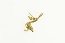 Load image into Gallery viewer, 14K Pelican Coastal Bird Animal Beach Charm/Pendant Yellow Gold