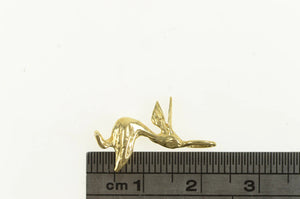 14K Pelican Coastal Bird Animal Beach Charm/Pendant Yellow Gold