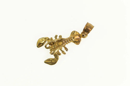 14K 3D Articulated Lobster Ocean Animal Food Charm/Pendant Yellow Gold