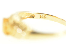 Load image into Gallery viewer, 14K Oval Citrine Scalloped Swirl Spiral Statement Ring Yellow Gold