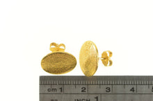 Load image into Gallery viewer, 14K Round Mayan Calendar Ornate Domed Stud Earrings Yellow Gold