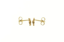Load image into Gallery viewer, 8K Diamond Inset Woven Knot Vintage Stud Earrings Yellow Gold