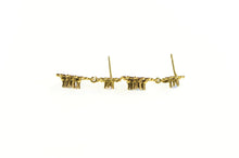 Load image into Gallery viewer, 14K Ornate Victorian Natural Opal Dangle Earrings Yellow Gold
