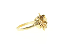 Load image into Gallery viewer, 10K Diamond Rose Flower 3D Floral Engagement Ring Yellow Gold