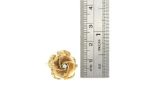 Load image into Gallery viewer, 10K Diamond Rose Flower 3D Floral Engagement Ring Yellow Gold