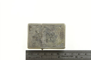 Sterling Silver Elaborate Scroll Engraved Lighter Case Fine Silver