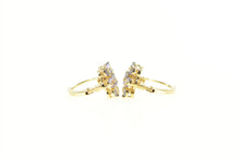 Load image into Gallery viewer, 14K Flower Cluster Sim. Tanzanite Floral Statement Earrings Yellow Gold