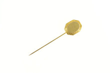 Load image into Gallery viewer, 10K Oval Monogram Engravable Signet Initial Stick Pin Yellow Gold