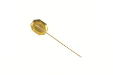 Load image into Gallery viewer, 10K Oval Monogram Engravable Signet Initial Stick Pin Yellow Gold