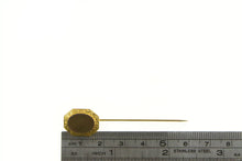 Load image into Gallery viewer, 10K Oval Monogram Engravable Signet Initial Stick Pin Yellow Gold
