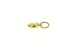 18K Puffy Cute Heart Love Symbol Tiny Charm/Pendant Yellow Gold