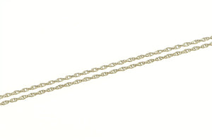 14K 1.1mm Rolling Woven Twist Chain Link Necklace 18.25" White Gold