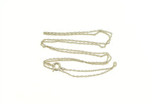 Load image into Gallery viewer, 14K 1.1mm Rolling Woven Twist Chain Link Necklace 18.25&quot; White Gold