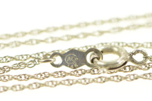 Load image into Gallery viewer, 14K 1.1mm Rolling Woven Twist Chain Link Necklace 18.25&quot; White Gold