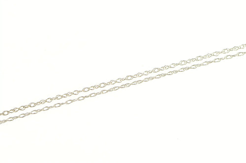 10K 0.8mm Rolling Rope Link Twist Spiral Chain Bracelet 18.5