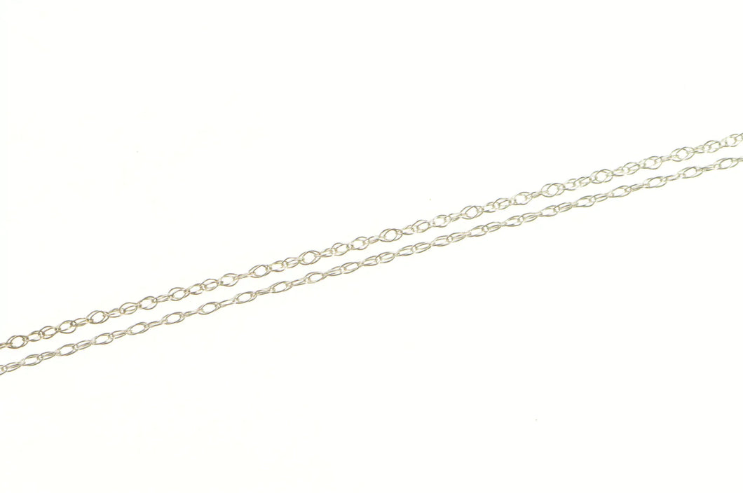 10K 0.8mm Rolling Rope Link Twist Spiral Chain Bracelet 18.5