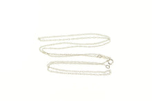 Load image into Gallery viewer, 10K 0.8mm Rolling Rope Link Twist Spiral Chain Bracelet 18.5&quot; White Gold