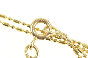 14K 0.9mm Two Chain Layered Dot Link Bracelet 8.5" Yellow Gold