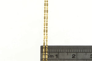 14K 0.9mm Two Chain Layered Dot Link Bracelet 8.5" Yellow Gold