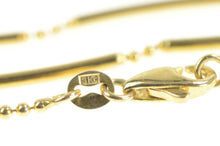 Load image into Gallery viewer, 9K 1.8mm Bar Ball Link Fancy Statement Chain Necklace 17.75&quot; Yellow Gold