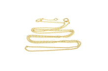 Load image into Gallery viewer, 14K 1.7mm Curb Link Classic Vintage Chain Necklace 18.75&quot; Yellow Gold