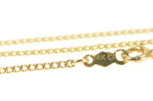 Load image into Gallery viewer, 14K 1.7mm Curb Link Classic Vintage Chain Necklace 18.75&quot; Yellow Gold