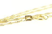 Load image into Gallery viewer, 18K 1.5mm Rolling Herringbone Twist Link Chain Necklace 22&quot; Yellow Gold